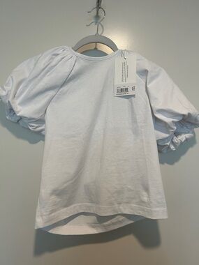 Frame Denim White Puff-Sleeve Tee